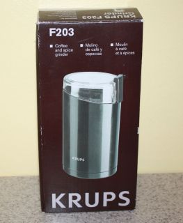 Krups Electric Coffee & Spice Grinder w/ Stainless Steel bladesBlack