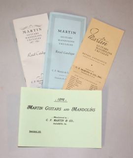 Martin Guitar Catalog Reprint Pack Mandolin Ukulele