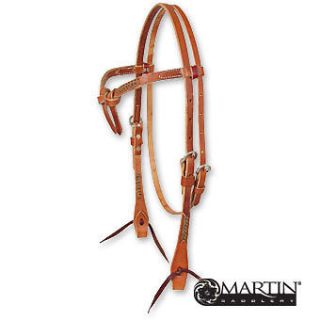   Front Rawhide Laced Headstall Martin Saddlery Herman Oak Stainless New