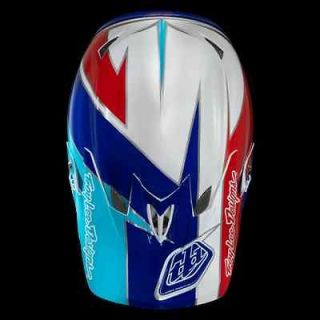 Troy Lee Designs D3 Stinger White / Blue Helmet Small TLD Downhill MTB 