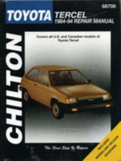 Toyota Tercel, 1984 94 by Chilton Automotive Editorial Staff 1998 