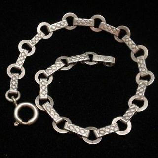 Charm Bracelet Vintage 900 Silver Extra Nice Links by Luri