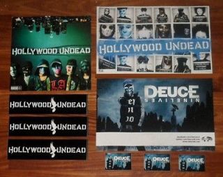 HOLLYWOOD UNDEAD American Tragedy & DEUCE Nine Lives Posters+Stickers 