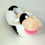 WOMENS LADIES NOVELTY CUTE COW SLIPPERS SUPER SOFT FAB274