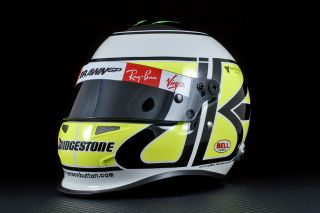 Brawn GP Replica Mini F1 Helmet Jenson Button 2009 12