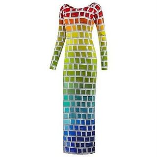   Women Obyo Jeremy Scott JS Rainbow Keyboard Dress (W62879)   M