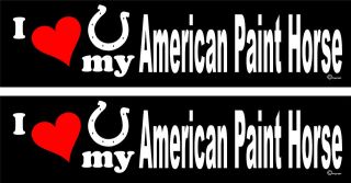 love my American Paint Horse trailer bumper stickers LARGE 3.0 