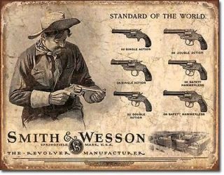 Smith & Wesson Metal Sign/Poster   Standard Of The World