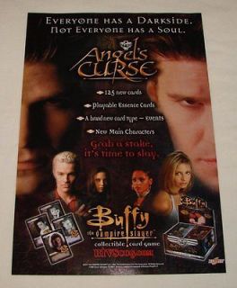 2002 Buffy The Vampire Slayer CCG ad page~ANGELS CURSE