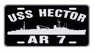 USS HECTOR AR 7 License Plate Military U S NAVY USN