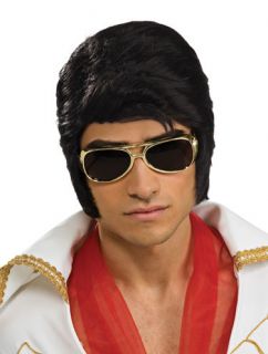 Mens Deluxe Elvis Presley Adult Halloween Costume Wig