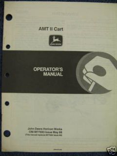 John Deere AMT II Utility Cart Operator Manual