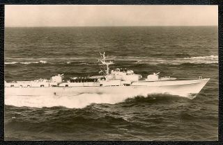 P6058 ILTIS German Navy Speedboat BW RPPC