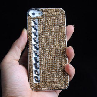 light yellow Bling Diamond Hard Case Cover For Apple iPhone 5 6TH