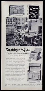 Vintage 1952 Willett Solid Lancaster County Maple Furniture Magazine 