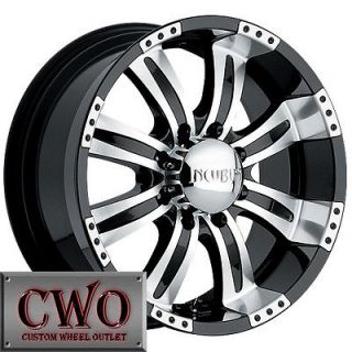 22 Black Incubus Poltergeist Wheels Rims 8x165.1 8 Lug Chevy GMC 