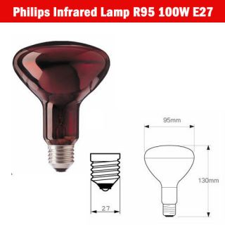 New Philips Infrared Heat Theraphy Lamp Bulb 100W RED relief muscular 