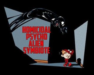 Spiderman Calvin Hobbes Venom Superhero Cartoon Mashup RIPT Women 