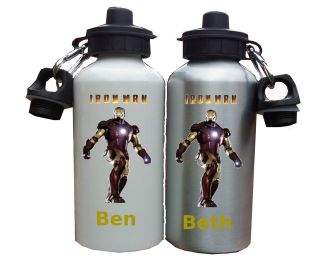 Ironman water bottle personalised FREE kids school football cycling