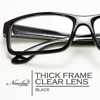 Thick Frame Clear Lens Glasses Quality Structure Square Frame Modern 