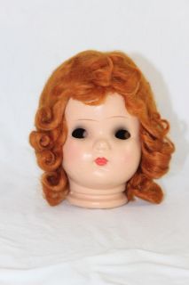 Vintage Horsman Bright Star Doll Head Red Auburn Mohair 17 For 