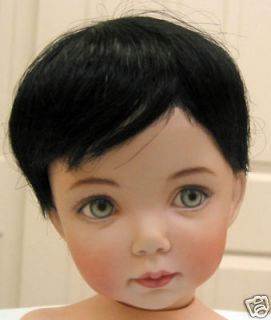 KELLY DOLL WIG Black sz 15 16 short straight hair for baby, toddler 