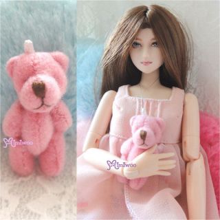 bjd Dollfie Momoko Blythe DAL Doll Miniature 4cm Mini Plush Teddy 
