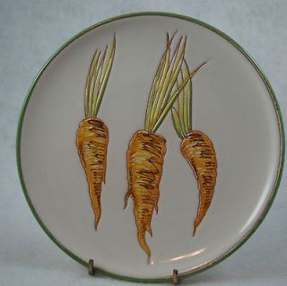 Italian Pottery Vegetable Salad Plate Carrot Plate 8 D