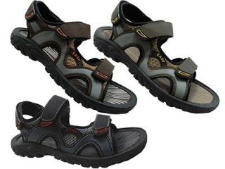 Mens Easy USA Adjustable Velcro Sandals New In A Box #2900M