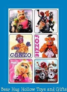12 The Muppets Kermit the Frog Miss Piggy Fozzie Glitzy Foil Stickers 