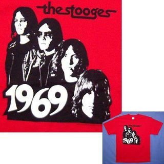 IGGY POP & STOOGES 1969/BAND RED KIDS T SHIRT YOUTH LARGE NEW