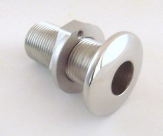   Thread Cast Stainless Steel Polished Boat Thru Hull Threaded Fitting