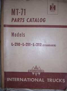 1950 International Truck MT 82 Parts Catalog, Models LF 210, LF 211 