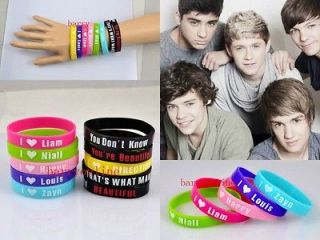   set One Direction wristbands/Bracelet I Love 1D Direction Jewelry lot