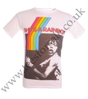 Mick Jagger Rolling Stones Rainbow Tshirt *UK SELLER*