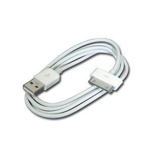 Used Authentic OEM Apple White Dock Connector to USB Sync Data Cable 