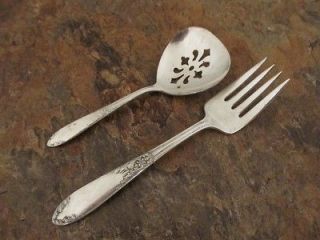 National KING EDWARD   Jelly Spoon & Youth Fork   Silverplate Flatware 