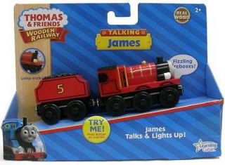 TALKING JAMES   Thomas & Friends The Wooden Railway Train X NIB   USA 