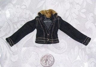 NEW MGA CLOTHES ADORABLE JEAN JACKET W GOLD LAME COLLAR FITS MONSTER 