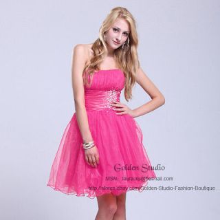 Sexy Short Fuschia Prom Party Ball Homecoming Gown Evening Dress 6 8 