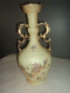 Dramatic Two Handled Urn, Large Vase   Rudolstadt Porcelain Austria