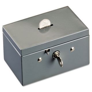 MMF 221533001 MMF Small Cash Box with Coin Slot Disc Lock Gray