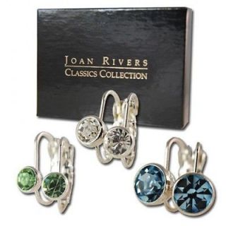 Pairs of Silvertone Joan Rivers earrings