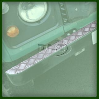 LAND ROVER DEFENDER   Bumper Top Full Chequer Plate Natural Finish 