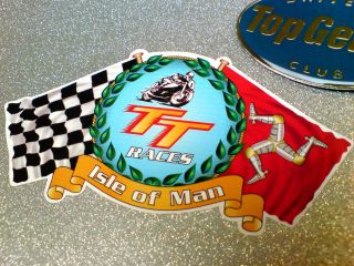 ISLE OF MAN TT Cafe Racer Motorcycle / Helmet Sticker Decal 100mm 1 