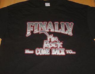   ROCK / HAS COME BACK TO FT. LAUDERDALE WWF / WWE T SHIRT   (Large