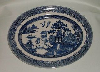 Johnson Brothers Willow Oval Platter with 1883 England Backstamp