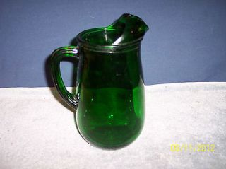 anchor hocking forest green juice pitcher time left $ 14