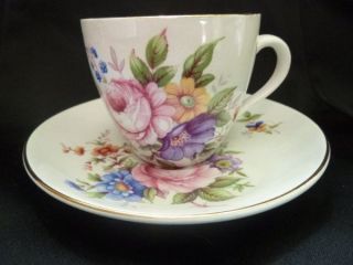 Vintage James Kent Old Foley China Tone Floral Pattern Demitasse Cup 