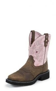 justin gypsy collection pink leather boots nib l9963